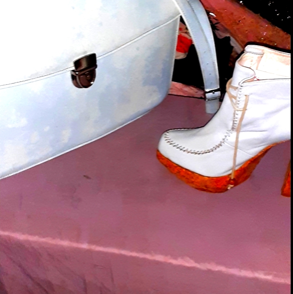 Jack George's Briefcase in Powder Blue, boots